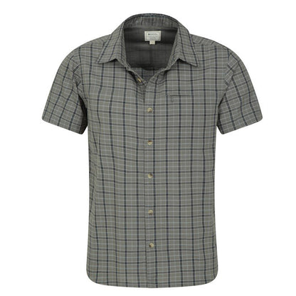 Dark Blue - Pack Shot - Mountain Warehouse Mens Holiday Cotton Shirt