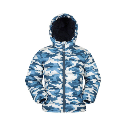 Blue - Front - Mountain Warehouse Childrens-Kids Seasons Faux Fur Lined Padded Jacket