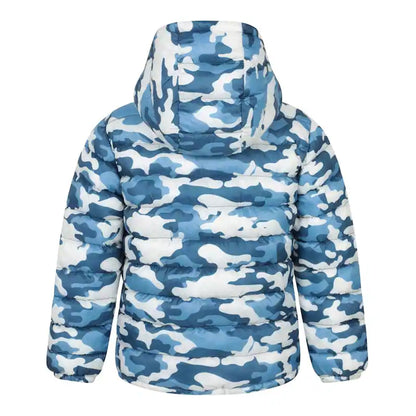 Blue - Back - Mountain Warehouse Childrens-Kids Seasons Faux Fur Lined Padded Jacket