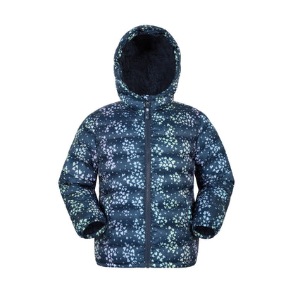 Dark Blue - Front - Mountain Warehouse Childrens-Kids Seasons Faux Fur Lined Padded Jacket