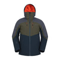Khaki Green - Front - Mountain Warehouse Mens Anton Waterproof Ski Jacket