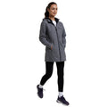 Black - Close up - Mountain Warehouse Womens-Ladies Mallaig Longline Fleece Jacket