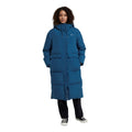 Blue - Side - Animal Womens-Ladies Dawlish Recycled Longline Padded Jacket