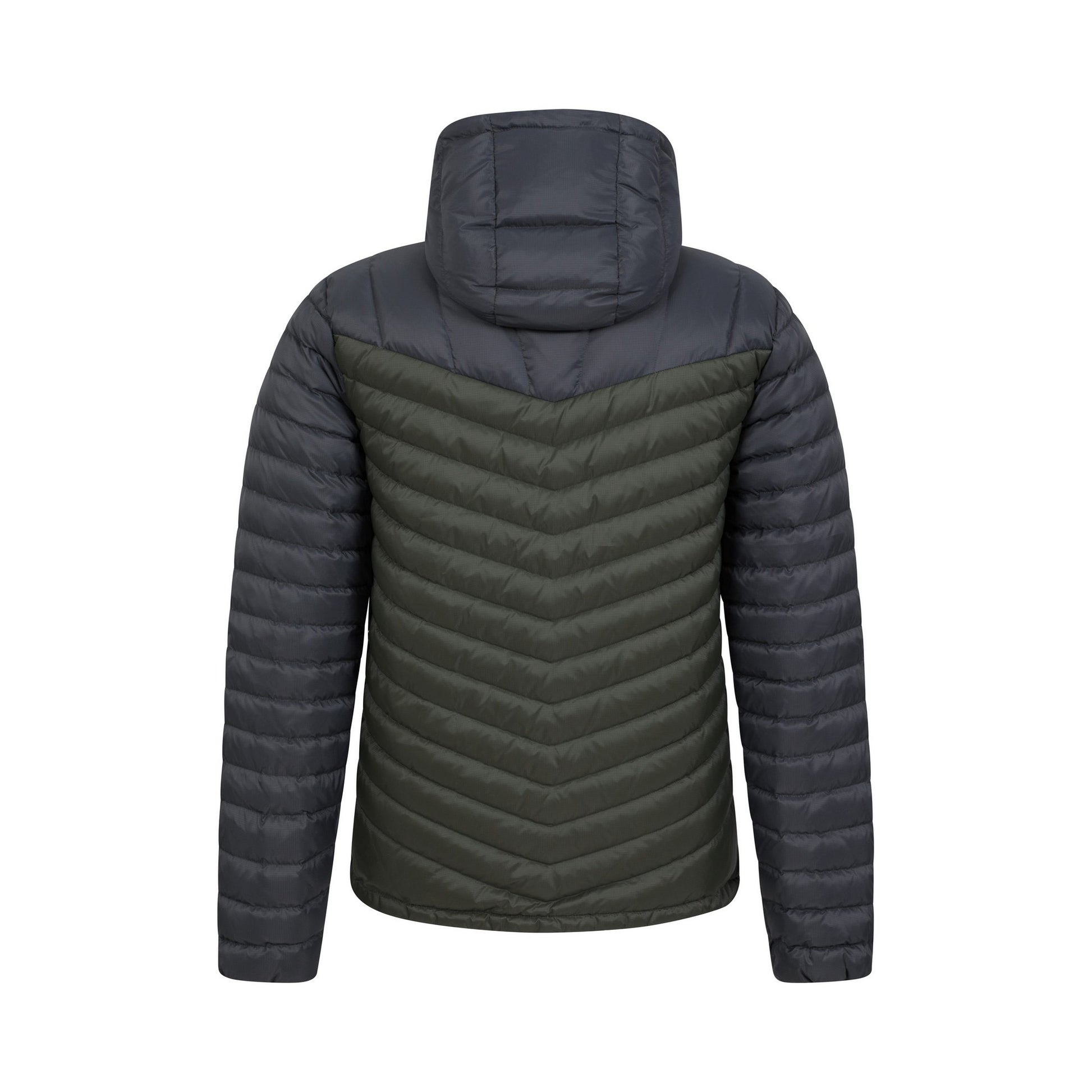 Grey-Khaki Green - Back - Mountain Warehouse Mens Billings Extreme Padded Down Jacket