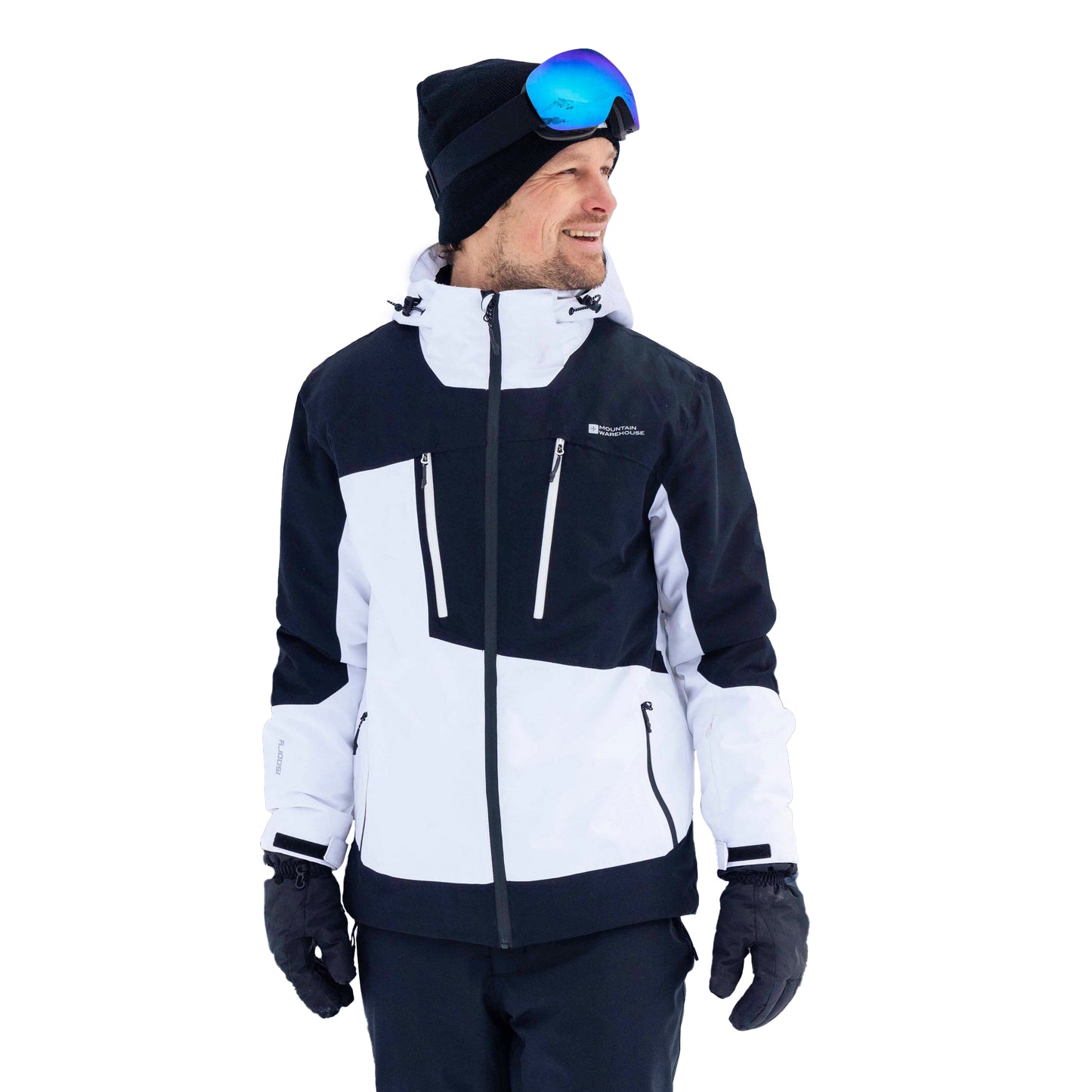 Off White - Pack Shot - Mountain Warehouse Mens Supernova Waterproof Ski Jacket