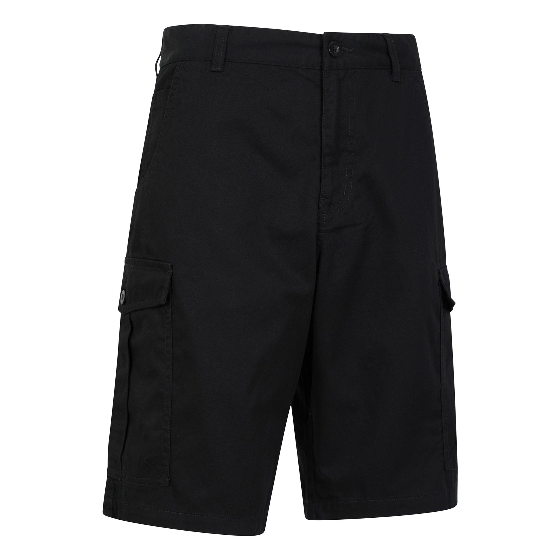 Black - Side - Mountain Warehouse Mens Lakeside Cargo Shorts