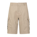 Beige - Front - Mountain Warehouse Mens Lakeside Cargo Shorts