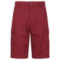 Burgundy - Front - Mountain Warehouse Mens Lakeside Cargo Shorts