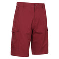 Burgundy - Side - Mountain Warehouse Mens Lakeside Cargo Shorts