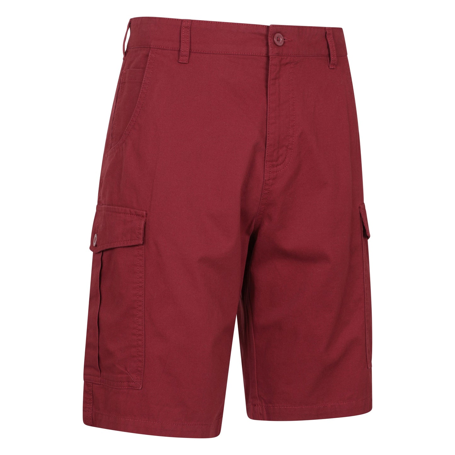 Burgundy - Side - Mountain Warehouse Mens Lakeside Cargo Shorts
