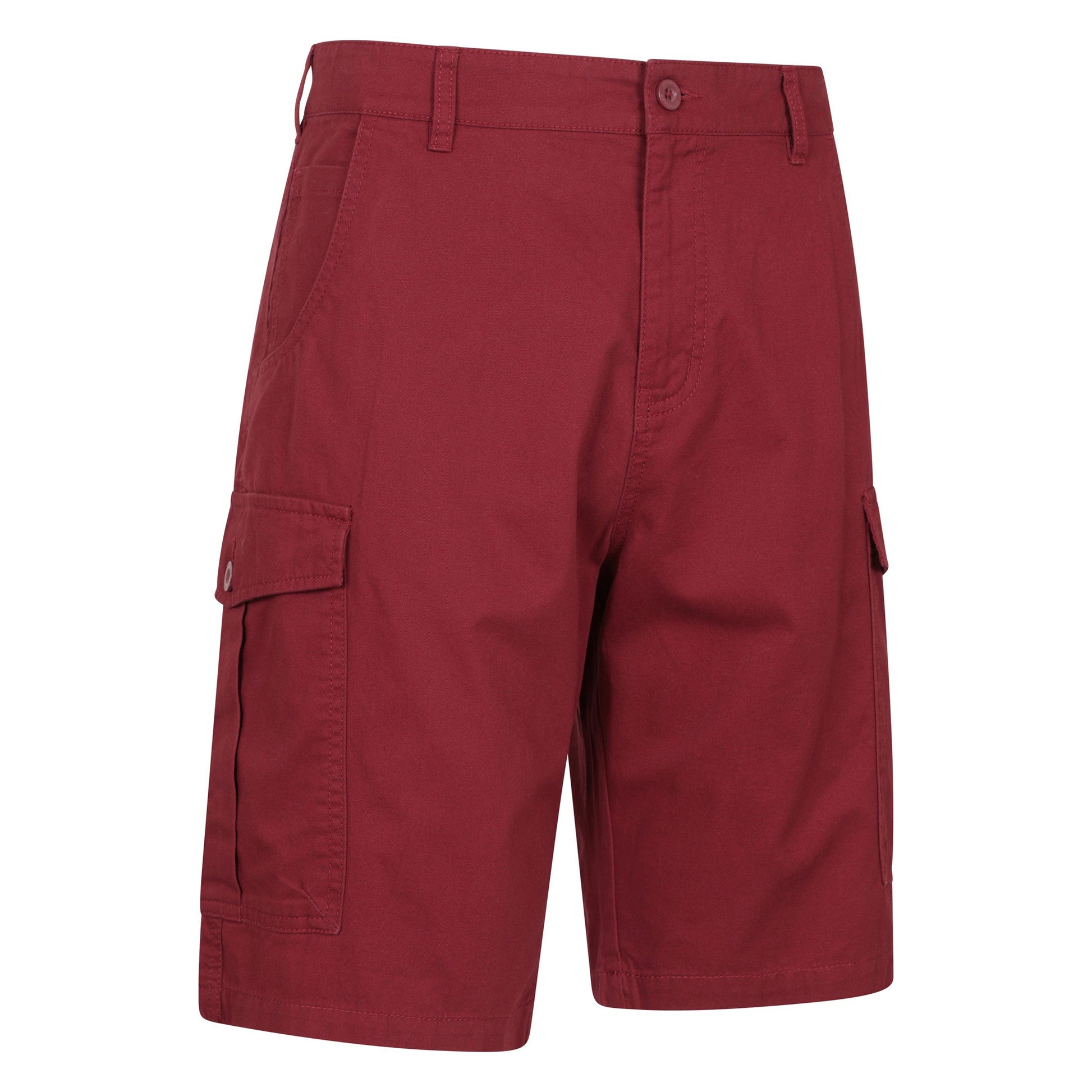 Burgundy - Side - Mountain Warehouse Mens Lakeside Cargo Shorts