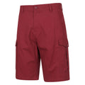 Burgundy - Pack Shot - Mountain Warehouse Mens Lakeside Cargo Shorts
