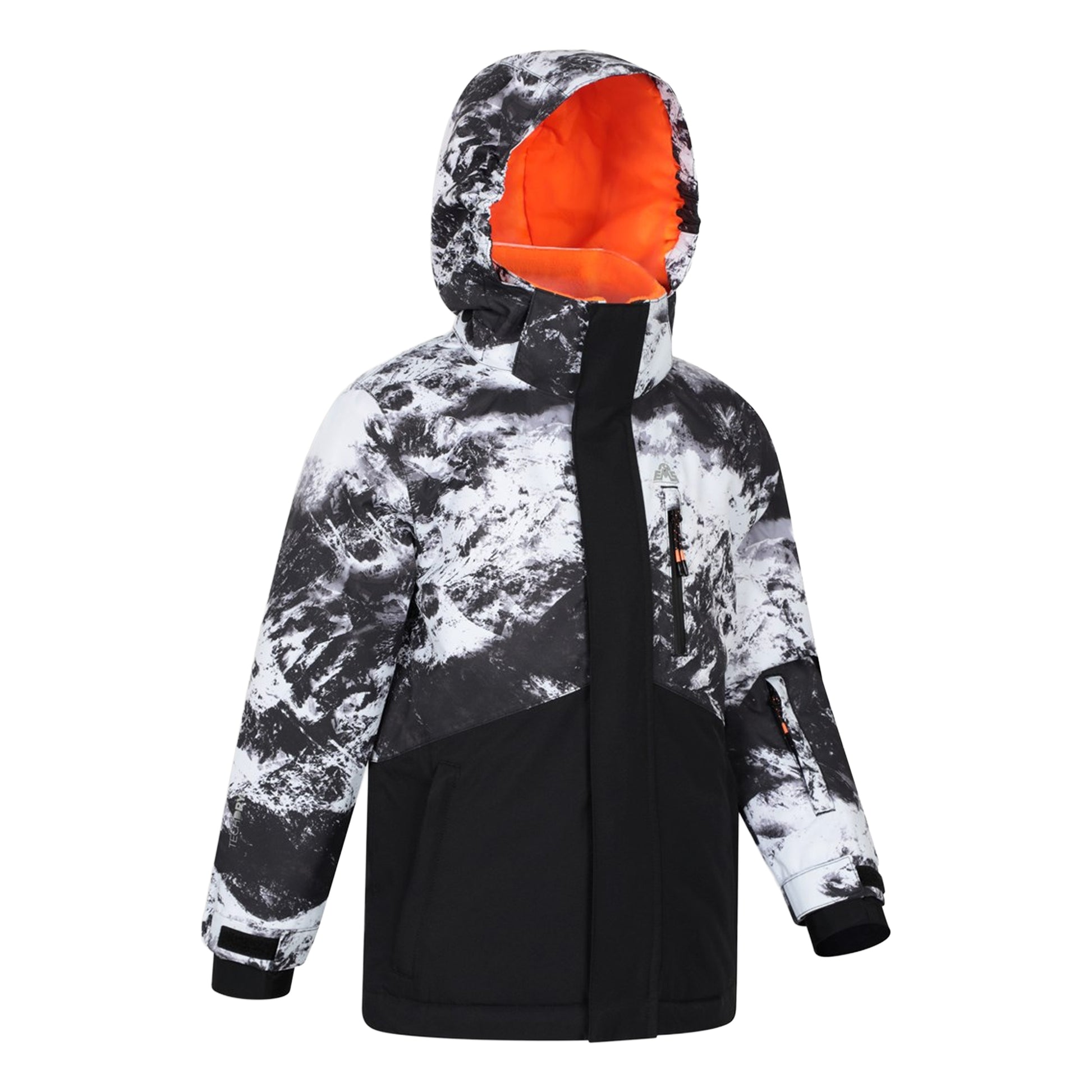 Dark Grey - Side - Mountain Warehouse Childrens-Kids Himalayan Abstract Ski Jacket