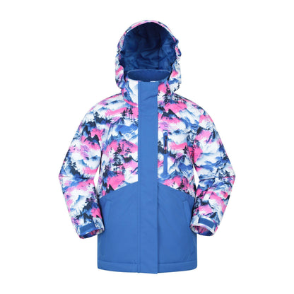 Bright Pink - Front - Mountain Warehouse Childrens-Kids Himalayan Abstract Ski Jacket
