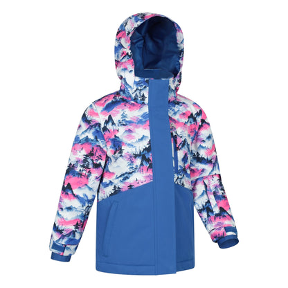 Bright Pink - Back - Mountain Warehouse Childrens-Kids Himalayan Abstract Ski Jacket
