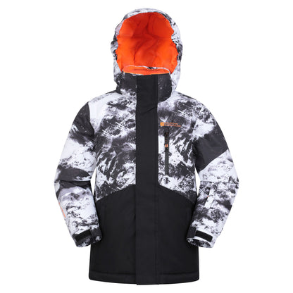 Dark Grey - Front - Mountain Warehouse Childrens-Kids Himalayan Abstract Ski Jacket