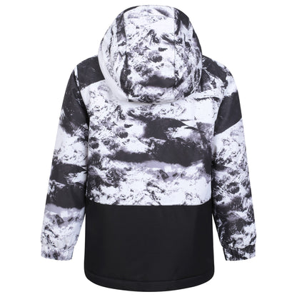 Dark Grey - Back - Mountain Warehouse Childrens-Kids Himalayan Abstract Ski Jacket