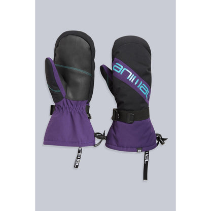 Purple - Front - Animal Mens Snowstorm Ski Gloves