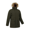 Khaki Green - Side - Mountain Warehouse Mens Fern Water Resistant Padded Parka