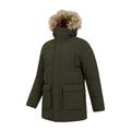 Khaki Green - Lifestyle - Mountain Warehouse Mens Fern Water Resistant Padded Parka