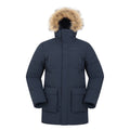 Navy - Front - Mountain Warehouse Mens Fern Water Resistant Padded Parka