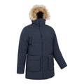 Navy - Side - Mountain Warehouse Mens Fern Water Resistant Padded Parka