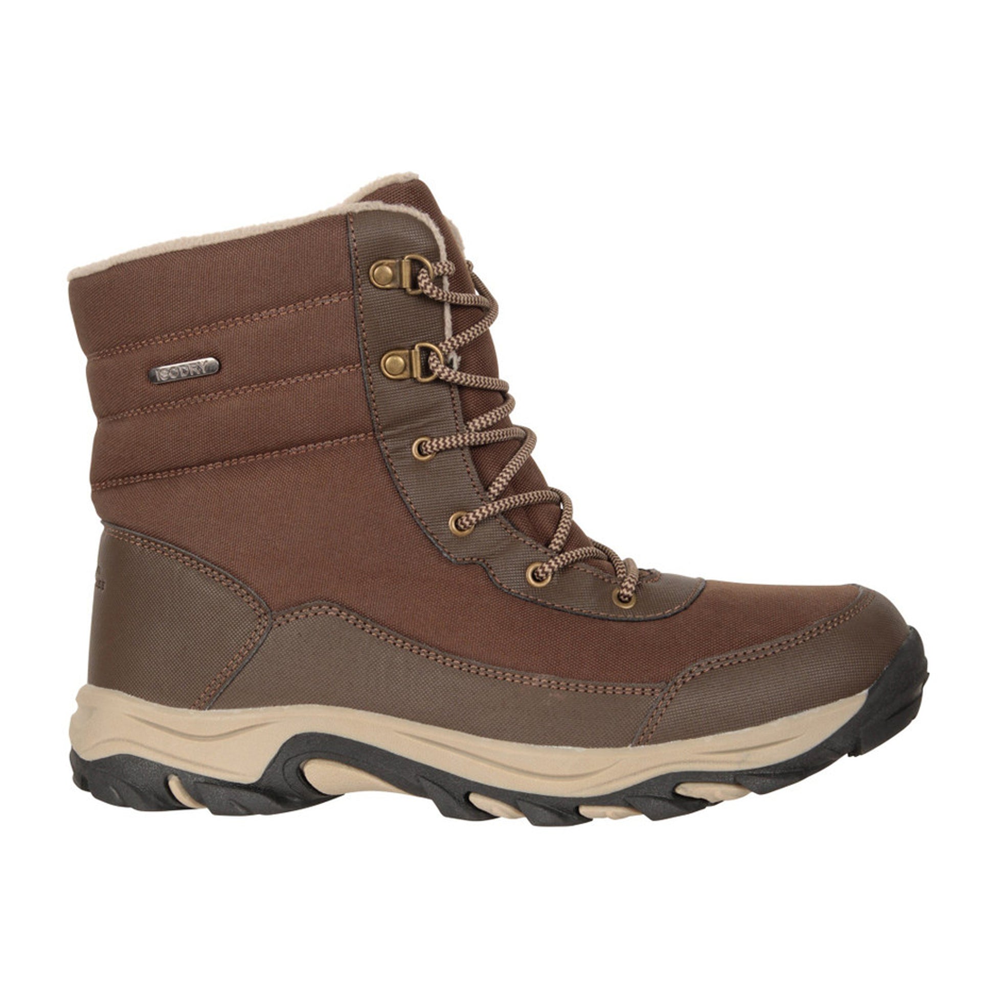Brown - Front - Mountain Warehouse Mens Ohio Fleece Lined Snow Boots