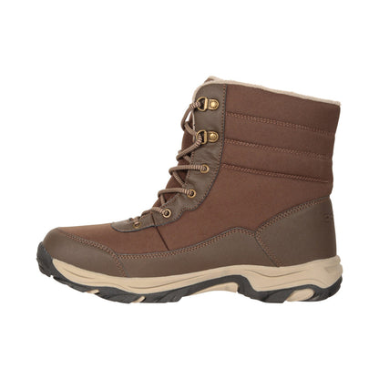 Brown - Side - Mountain Warehouse Mens Ohio Fleece Lined Snow Boots
