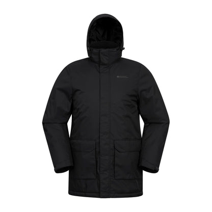 Black - Front - Mountain Warehouse Mens Ranger Padded Parka