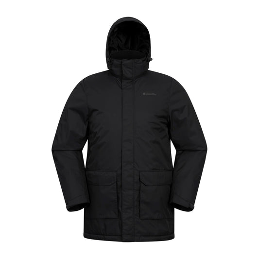 Black - Front - Mountain Warehouse Mens Ranger Padded Parka