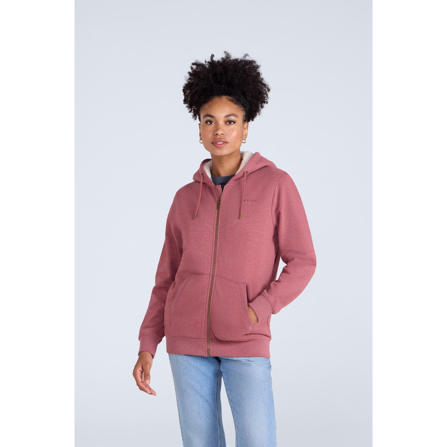 Pink - Front - Animal Womens-Ladies Zuri Organic Hoodie