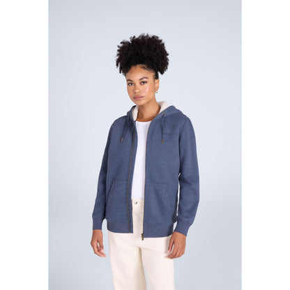Dark Blue - Front - Animal Womens-Ladies Zuri Organic Hoodie
