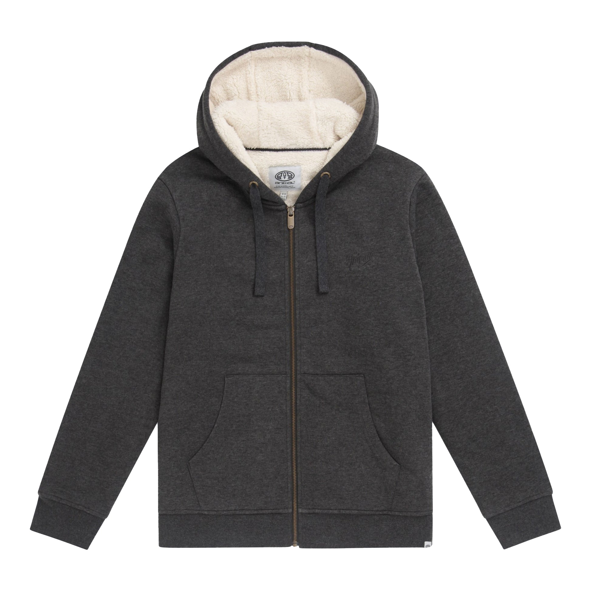 Grey - Front - Animal Womens-Ladies Zuri Organic Hoodie