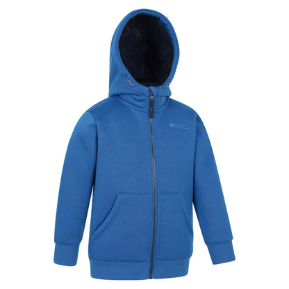 Blue - Lifestyle - Mountain Warehouse Childrens-Kids Nordic II Full Zip Hoodie