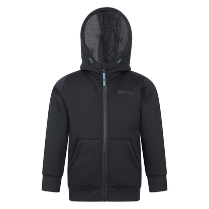 Black - Front - Mountain Warehouse Childrens-Kids Nordic II Full Zip Hoodie