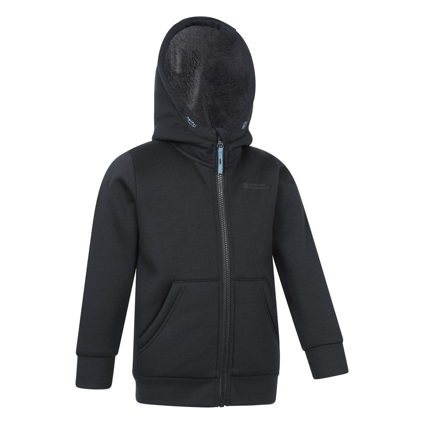 Black - Side - Mountain Warehouse Childrens-Kids Nordic II Full Zip Hoodie