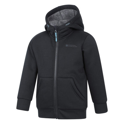 Black - Lifestyle - Mountain Warehouse Childrens-Kids Nordic II Full Zip Hoodie
