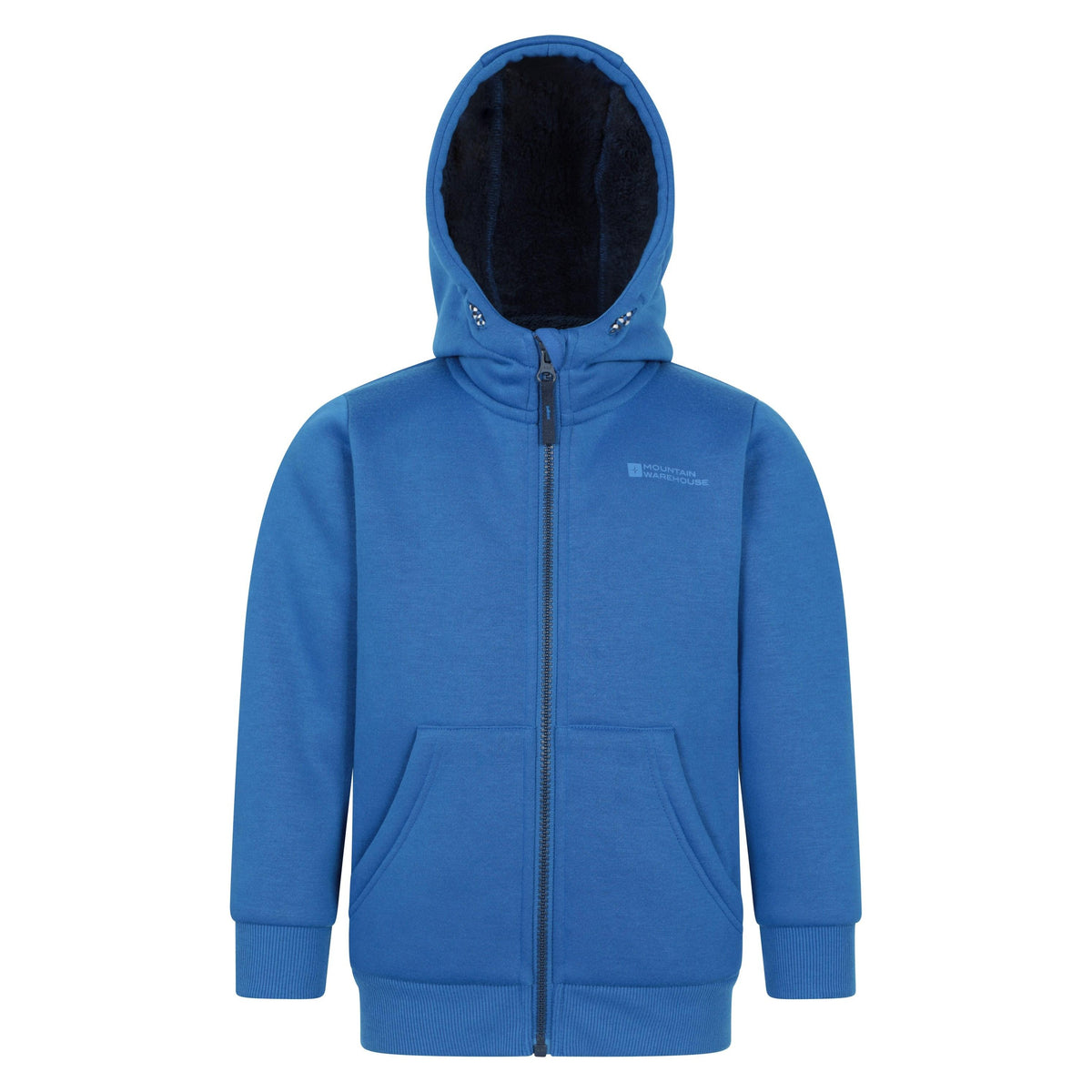 Blue - Front - Mountain Warehouse Childrens-Kids Nordic II Full Zip Hoodie