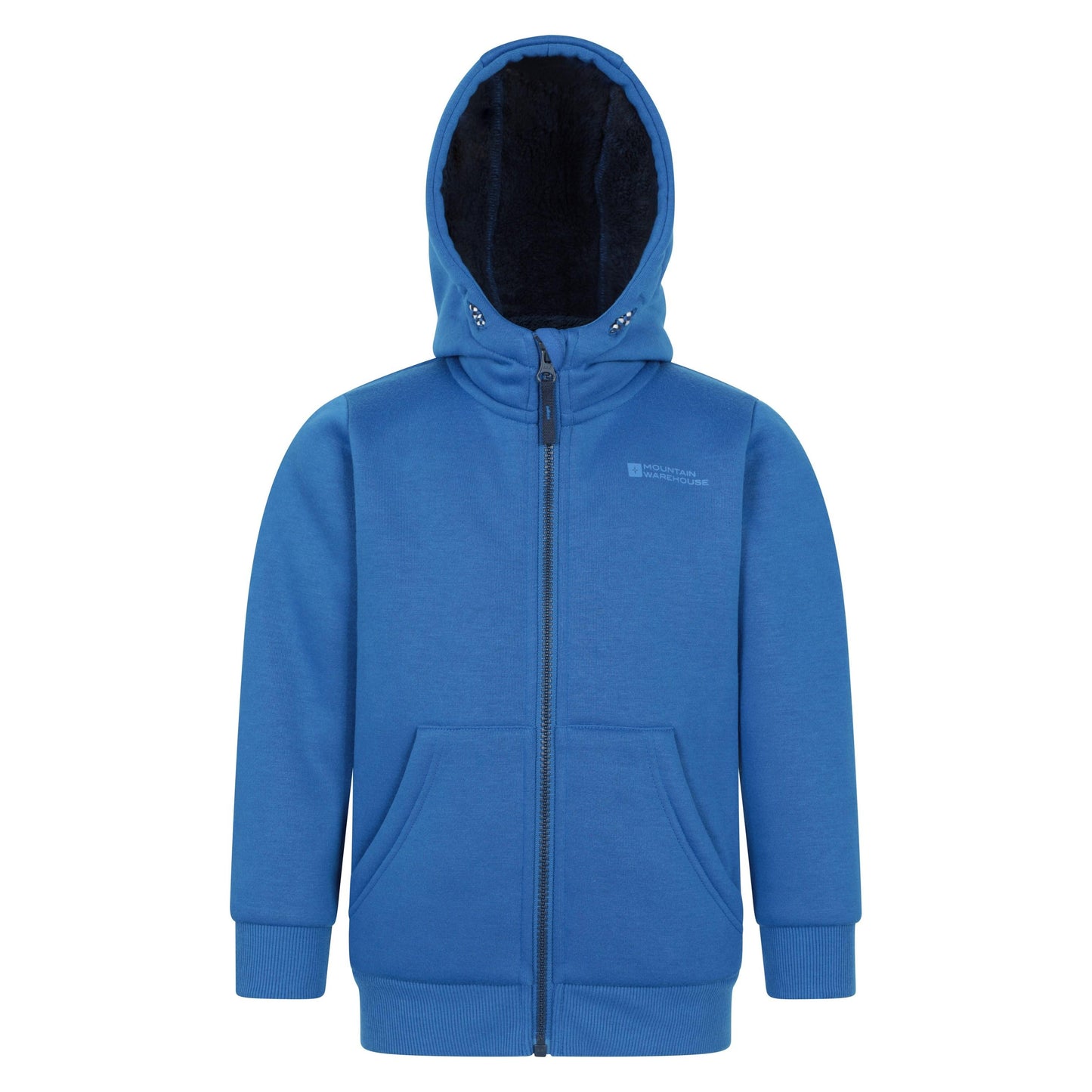 Blue - Front - Mountain Warehouse Childrens-Kids Nordic II Full Zip Hoodie