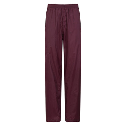 Dark Purple - Front - Mountain Warehouse Womens-Ladies Pakka Waterproof Over Trousers