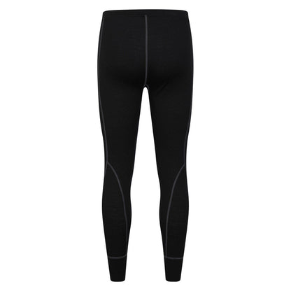 Black - Pack Shot - Mountain Warehouse Mens Asgard Merino Wool Base Layer Set