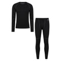 Black - Front - Mountain Warehouse Mens Asgard Merino Wool Base Layer Set