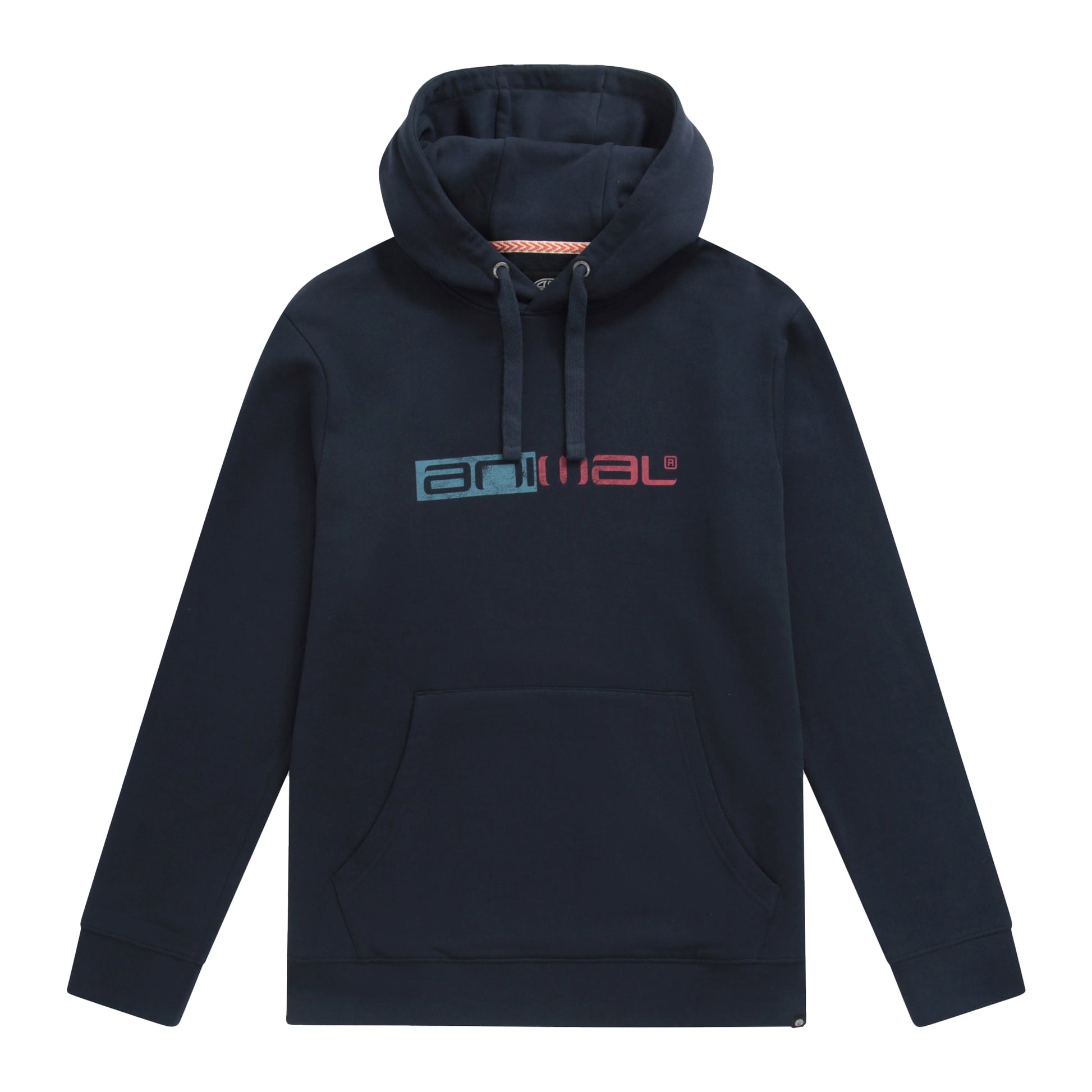 Navy - Front - Animal Mens River Organic Hoodie