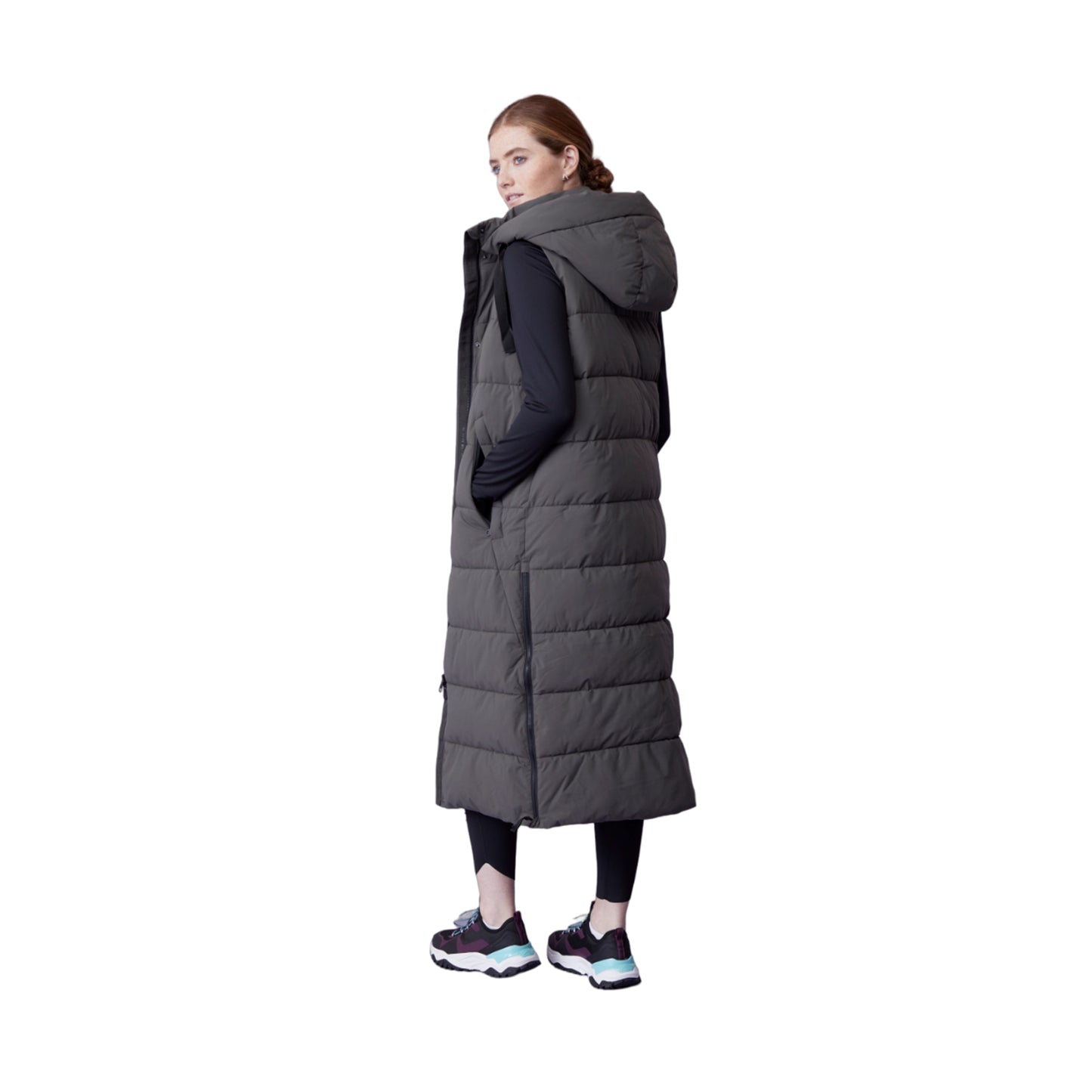 Green - Back - Active People Womens-Ladies Comfort Zone Longline Gilet