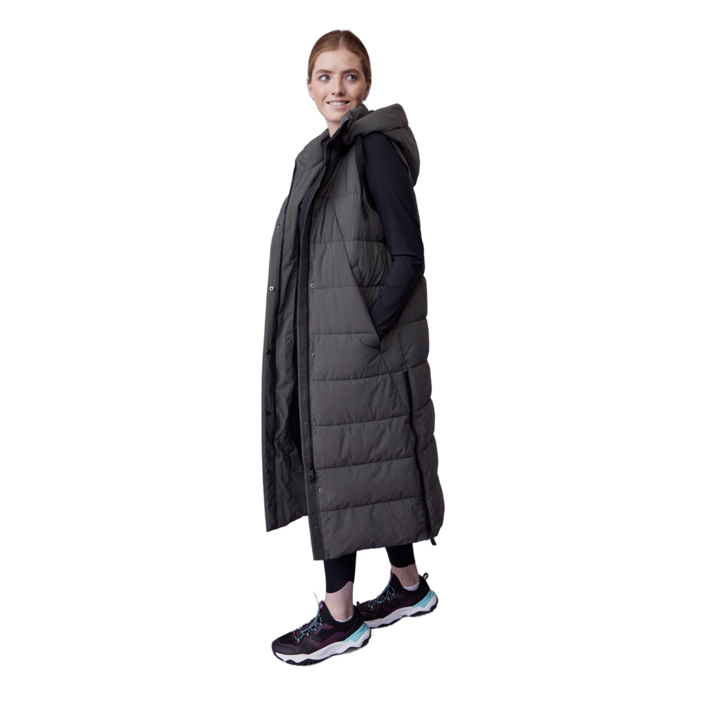 Green - Side - Active People Womens-Ladies Comfort Zone Longline Gilet