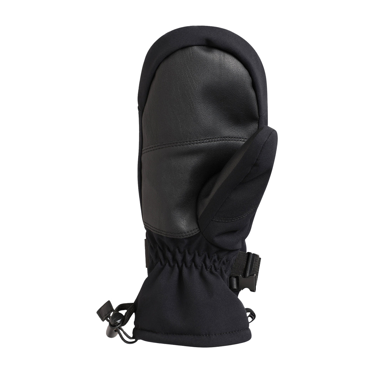 Jet Black - Back - Animal Womens-Ladies Track Ski Mittens