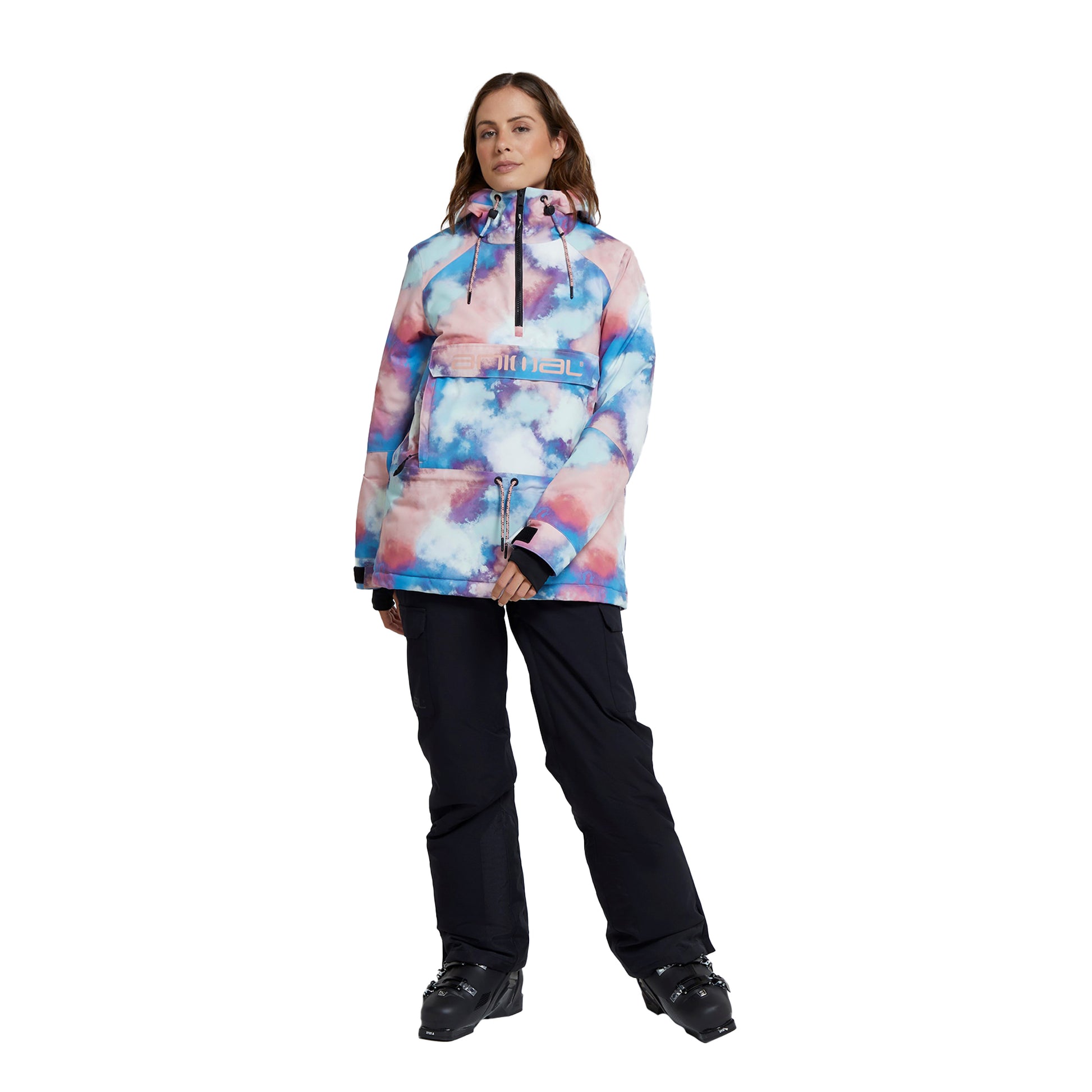 Multicoloured - Lifestyle - Animal Womens-Ladies Snowstorm Overhead Ski Jacket