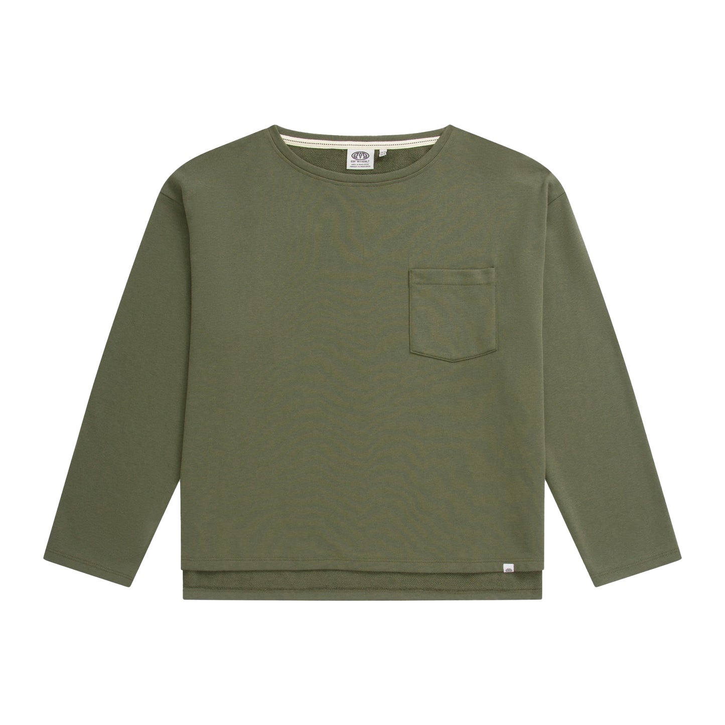 Khaki Green - Front - Animal Womens-Ladies Luna Organic Long-Sleeved Top