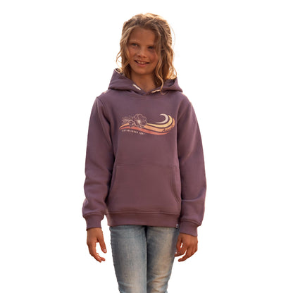 Dark Grey - Side - Animal Childrens-Kids Ellen Graphic Print Organic Hoodie