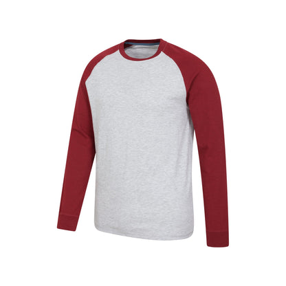 Red - Back - Mountain Warehouse Mens Colby Slub Raglan Top